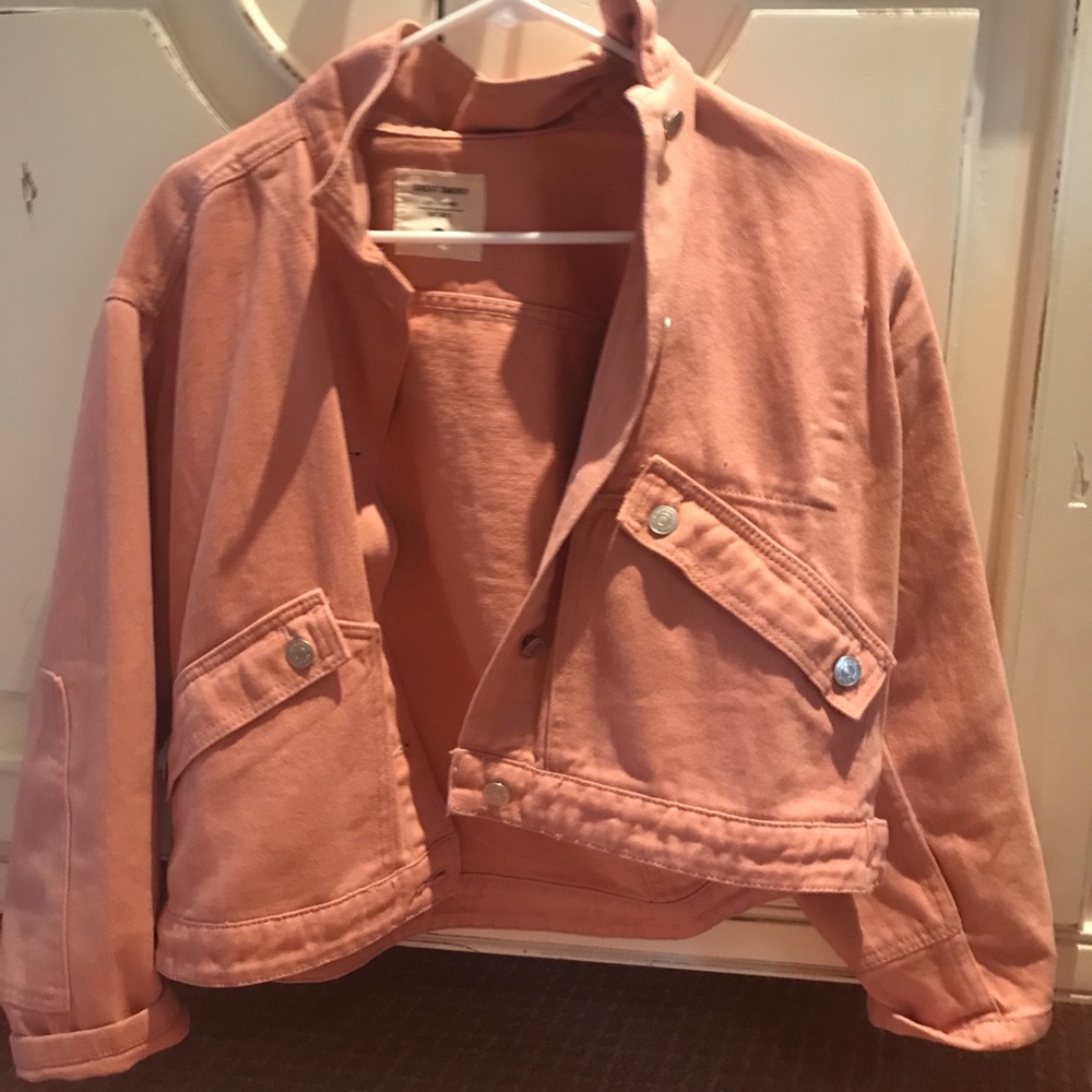 Lulus pink denim jacket
